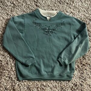 vintage y2k blair mint green butterfly sweater